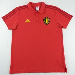 Authentic Adidas Belgium National Team Soccer Polo Shirt Size Men's Large L